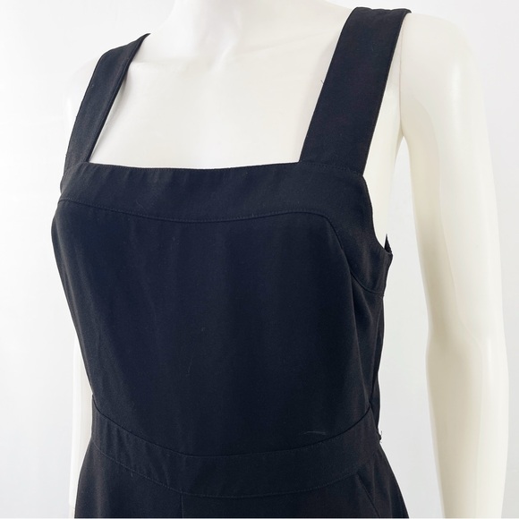 Madewell Jumpsuit Black Wide Leg Sleeveless Tie Back Square Neck Size 6 - Picture 3 of 11
